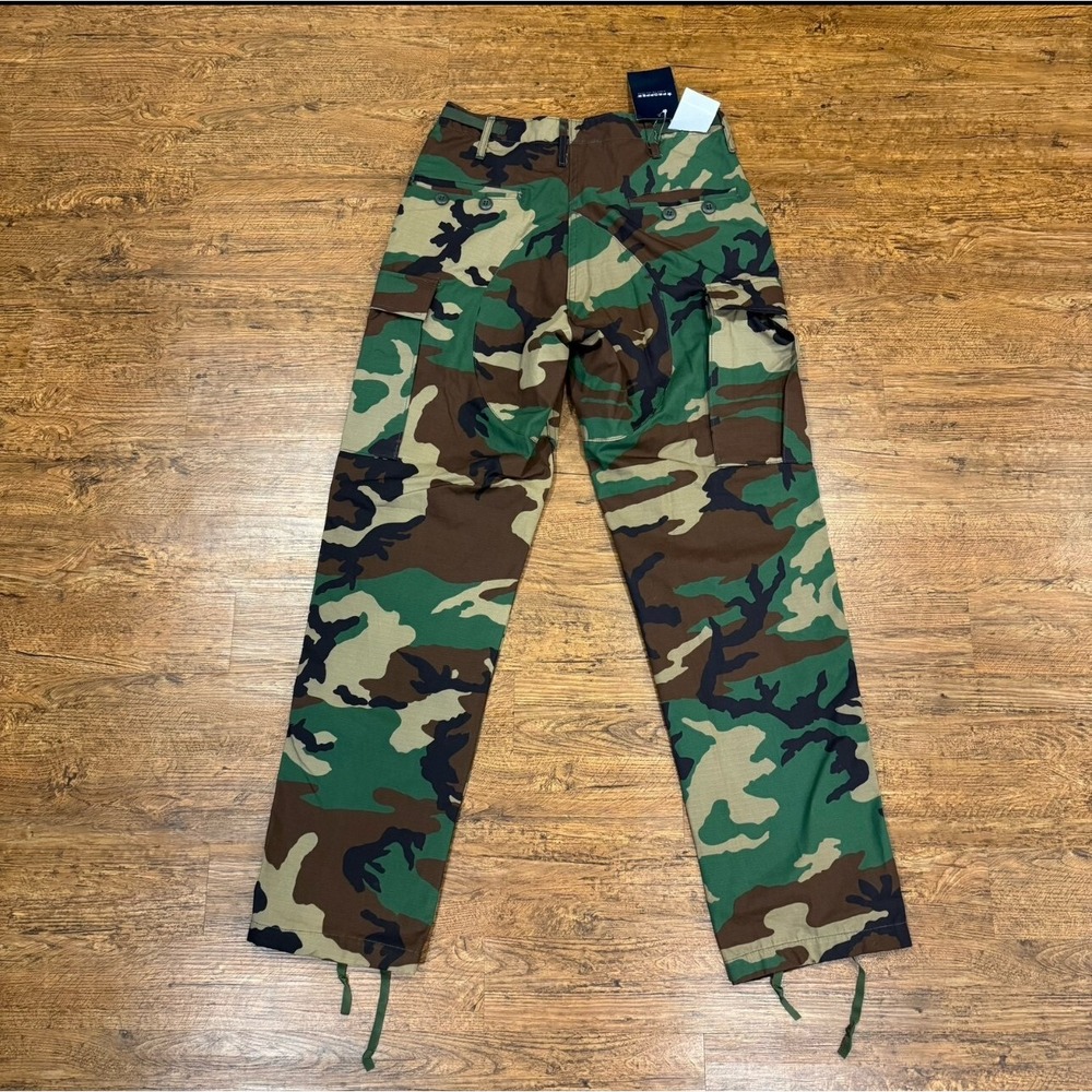 Propper BDU Army Green Woodland Camo Button Fly Ripstop Cargo Pants Men M 32x33 - Picture 2 of 9